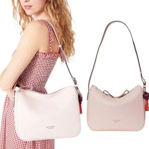 Kate Spade Anyday Medium Shoulder Bag Pale Pink Leather PXR00248 Chalk P…